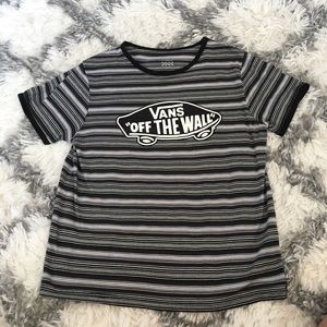 Vans striped logo tee